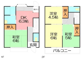 神奈川県中郡二宮町二宮【一戸建】の間取り