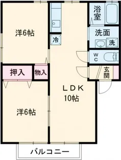 コーポS.Y.【1階】の間取り