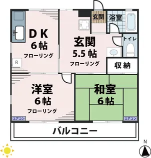 コーポブランカ【1階】の間取り