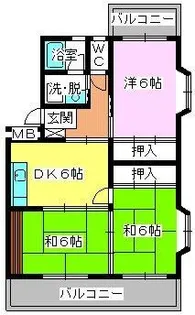 エクセレント古田【3階】の間取り