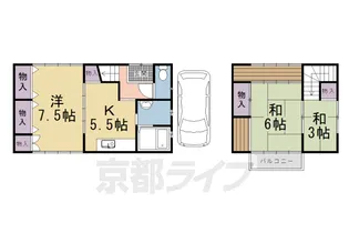 京都府京都市北区紫野東御所田町【一戸建】の間取り