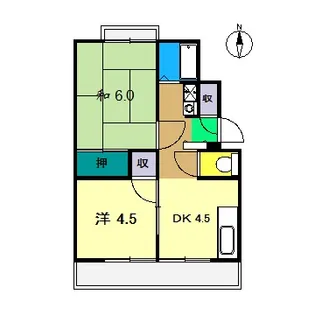 ディア コートかもべII【2階】の間取り