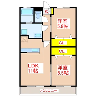 レジデンス田上【1階】の間取り