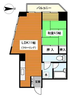 1LDKの間取り画像