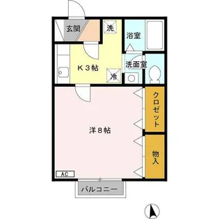 セジュールエトワール【2階】の間取り