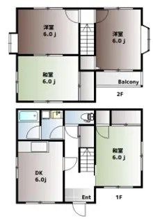 岡山県岡山市南区西市【一戸建】の間取り