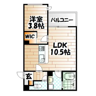 福岡県北九州市小倉北区片野1【アパート】の間取り