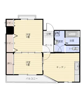 シティ青山【5階】の間取り