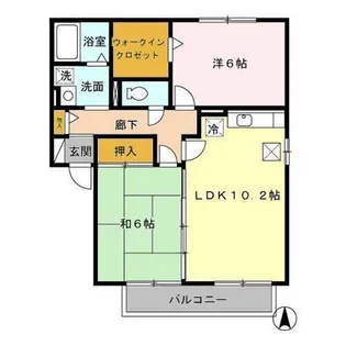 フローラルビレッジ III番館【1階】の間取り