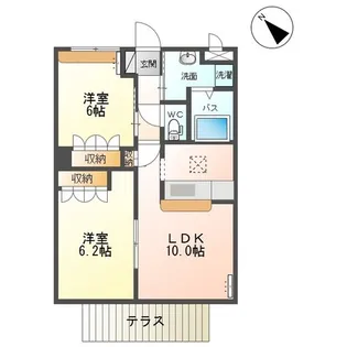 グラン カルパス【1階】の間取り
