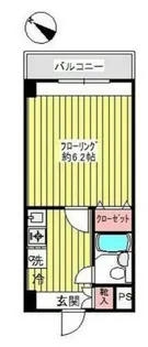 アパートメント大倉No.1【2階】の間取り