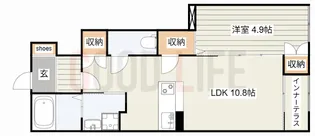 兵庫県丹波篠山市東吹【アパート】の間取り