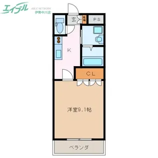 コーポブリリアント【2階】の間取り