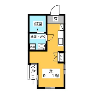 Casa Avenue Tsurumai【1階】の間取り