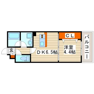 ピュアナ弓ノ町【3階】の間取り