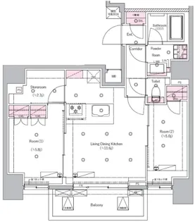 東京都板橋区板橋1【マンション】の間取り