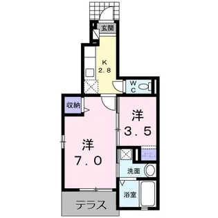 福岡県北九州市八幡西区大字本城【アパート】の間取り