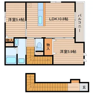 プランドールK【2階】の間取り