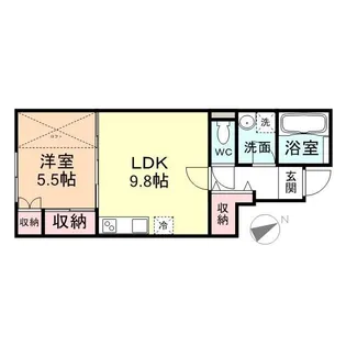 メゾン・パルフェ A棟・B棟【1階】の間取り