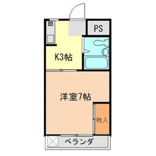 島川ハイツ【2階】の間取り