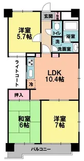 ロイヤルプラザ北小金【3階】の間取り