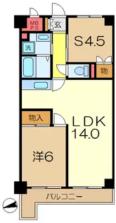 エスポワール大岡【1階】の間取り