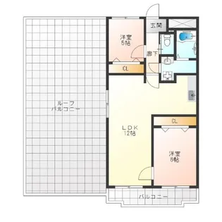 開成サンハイツ玉出【10階】の間取り