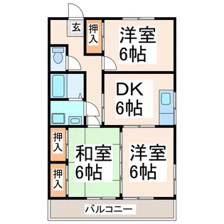 早野ハイツ【4階】の間取り