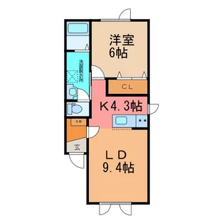 1LDKの間取り画像