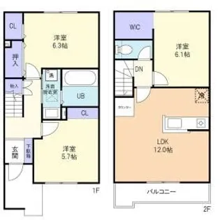 3LDKの間取り画像