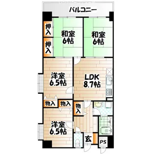 豊国赤坂スカイマンション【2階】の間取り