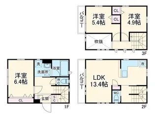 埼玉県さいたま市浦和区常盤4【一戸建】の間取り