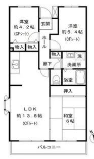ラ・ジョリーメゾン【1階】の間取り