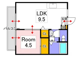 SUNCITY益野【2階】の間取り
