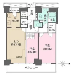 W Comfort Towers WEST【31階】の間取り
