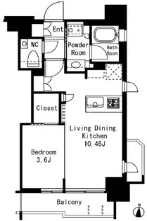 フレンシア椎名町【6階】の間取り