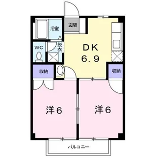 ヴェルサンリジェールC【1階】の間取り