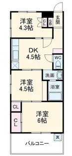 南浦和コーポビアネーズ【1階】の間取り