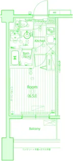 ガーラ・ステーション横浜三ツ沢【7階】の間取り