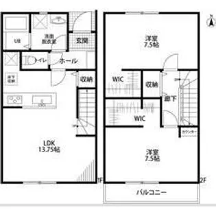 リーブルファイン曲利II【1階】の間取り