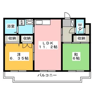ウインズ熊野【1階】の間取り