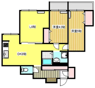 東京都世田谷区三軒茶屋2【マンション】の間取り