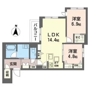 ターンベーリーレジデンス経堂【1階】の間取り