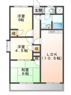 サンライズ土橋【2階】の間取り