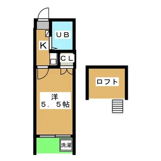 キューブ山王台【1階】の間取り