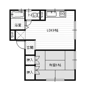 シングルハウスI【2階】の間取り