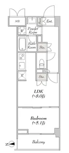 ミリアレジデンス大岡山【2階】の間取り