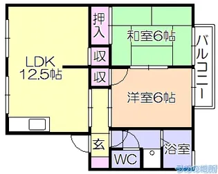 コーポ蓮輪【1階】の間取り