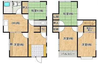 広島県広島市東区牛田新町3【一戸建】の間取り
