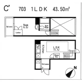 a-cube【5階】の間取り